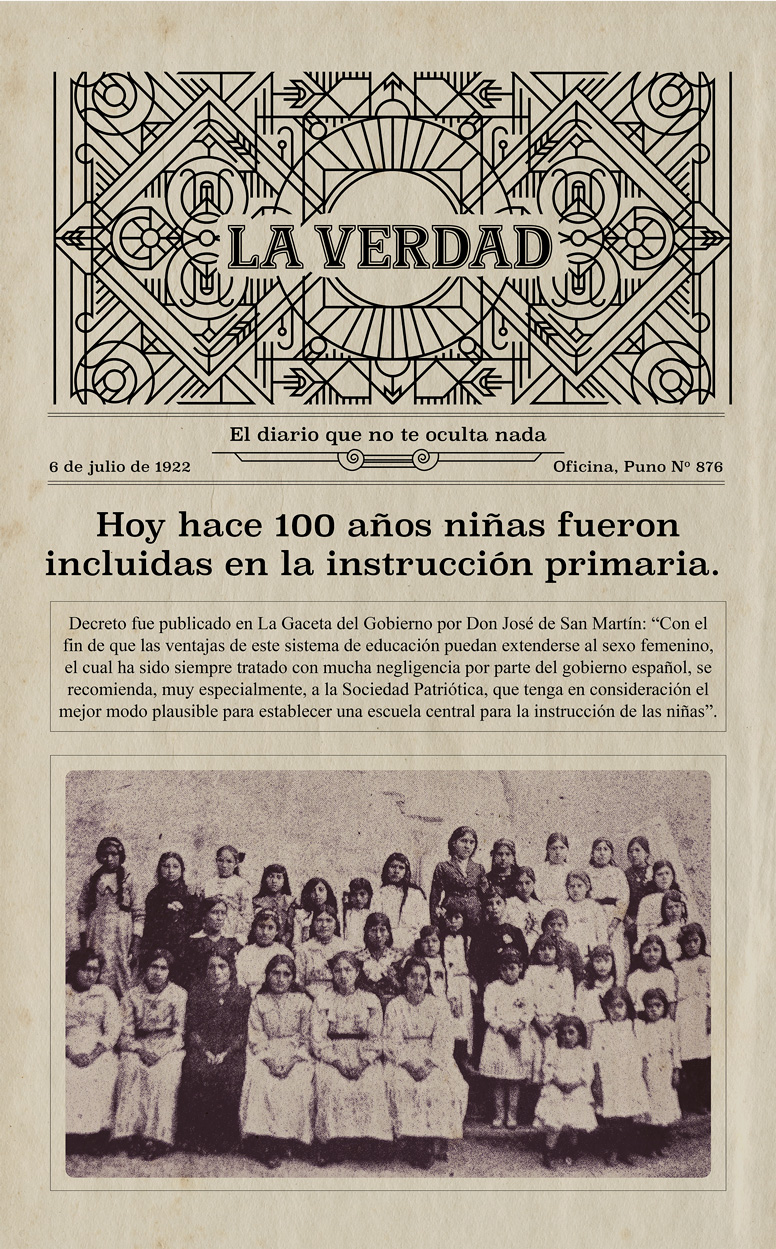 Educación femenina, Don José de San Martín